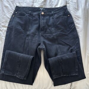 Black Denim Jeans with slits